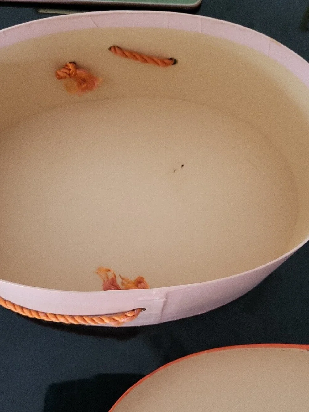 1940/50s Mandel's Of California Fascinating Slippers Pink & Coral Hat Box